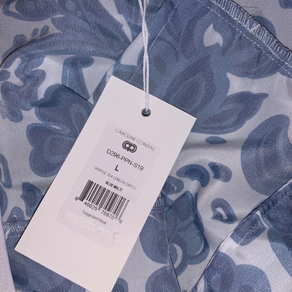 CAROLINE CONTRAS Floral Ruffled Dress Size L - Picture 7 of 8